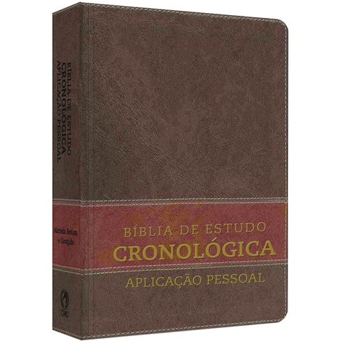 Bíblia de Estudo Cronológica Aplicação Pessoal Tarja Marrom