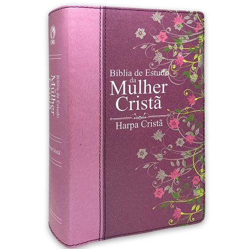 Bíblia de Estudo da Mulher Cristã Média C/ Harpa Capa PINK