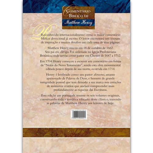 Comentário Bíblico Matthew Henry - Volume Único