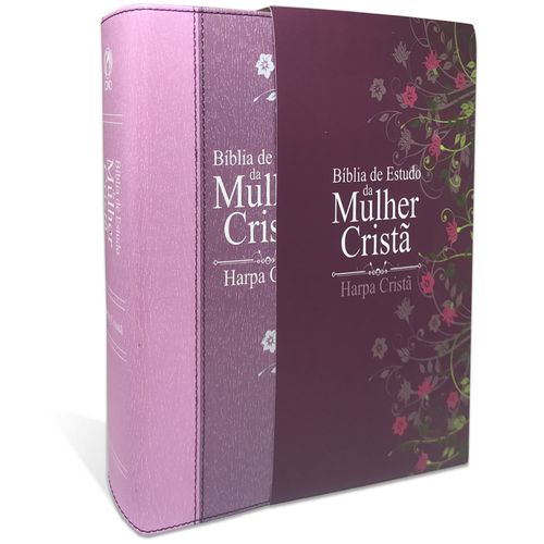 Bíblia de Estudo da Mulher Cristã Média C/ Harpa Capa PINK