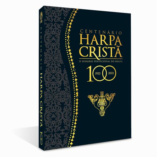 Harpa Cristã Centenário Grande Popular Preta