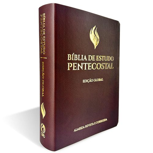 Bíblia de Estudo Pentecostal Grande Luxo Marrom (Edição Global)