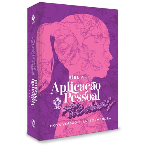 Bíblia de Aplicação Pessoal para Meninas Média Rosa Capa Dura NVT