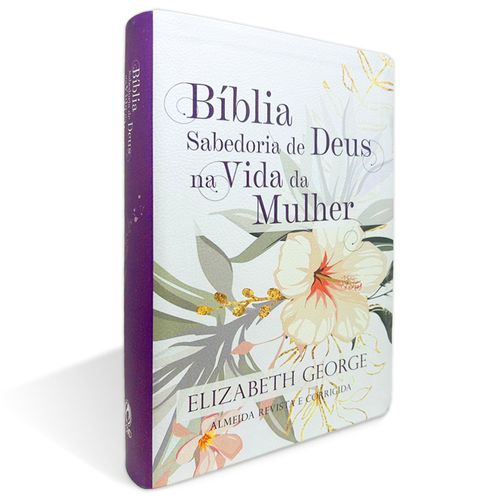 Bíblia Sabedoria de Deus na Vida da Mulher Média Luxo  Floral