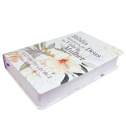 Bíblia Sabedoria de Deus na Vida da Mulher Média Luxo  Floral