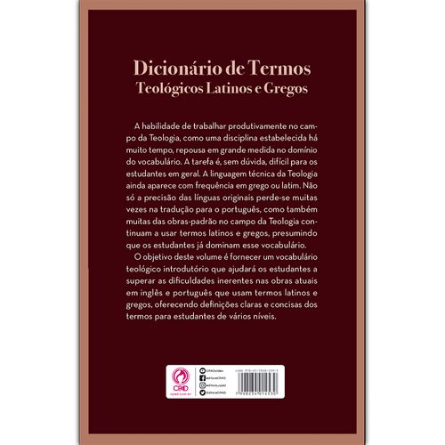 Dicionário de Termos Teológicos Latinos e Gregos