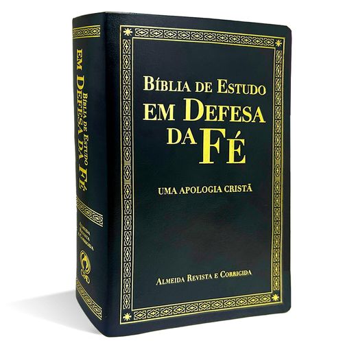 Bíblia de Estudo em Defesa da Fé Grande Luxo Preta