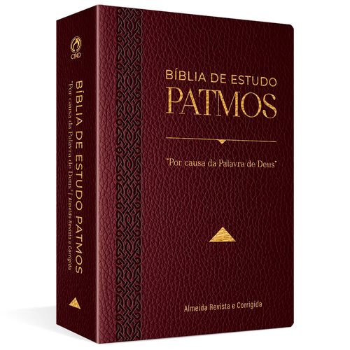 Bíblia de Estudo Patmos Grande Luxo Vinho