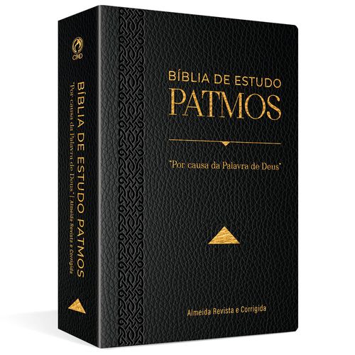 Bíblia de Estudo Patmos Grande Luxo Preta