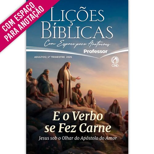 Lições Bíblicas Adultos Professor Capa Dura Anotações 2º Tr. 2025