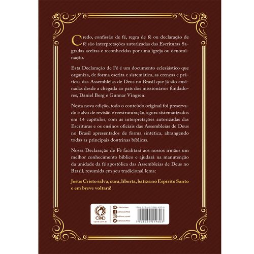 Declaração de Fé Atualizada Vinho