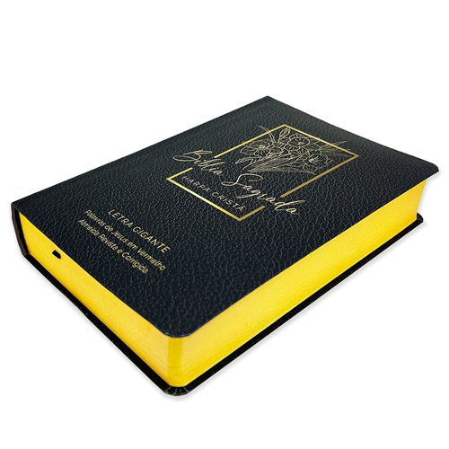 Bíblia Grande Harpa Cristã Popular Letra Grande Floral Preta