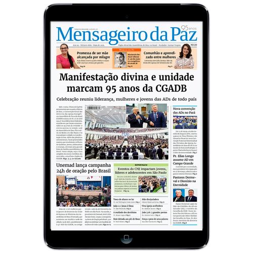 Jornal Mensageiro da Paz – Digital – Assinatura por 1 ano (12 edições)