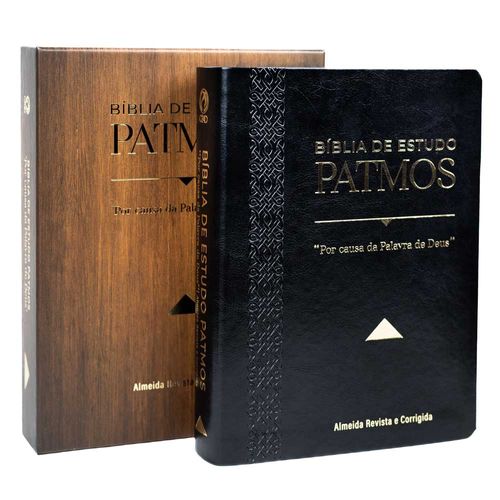 Bíblia de Estudo Patmos Grande Luxo Preta