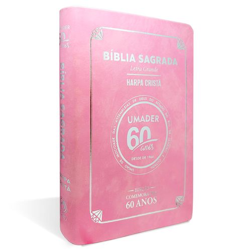 Bíblia Grande Harpa Cristã Luxo Letra Grande Rosa (UMADER)