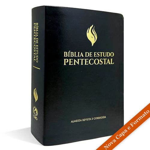 Bíblia de Estudo Pentecostal Preta - Luxo - Média