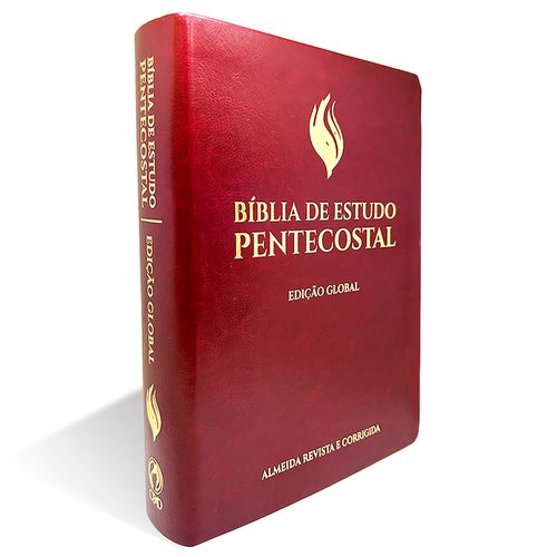 Bíblia de Estudo Pentecostal Grande Luxo Vinho (Edição Global)