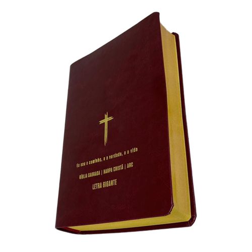 Bíblia Grande Harpa Cristã Econômica Letra Gigante Vinho (Salvação)