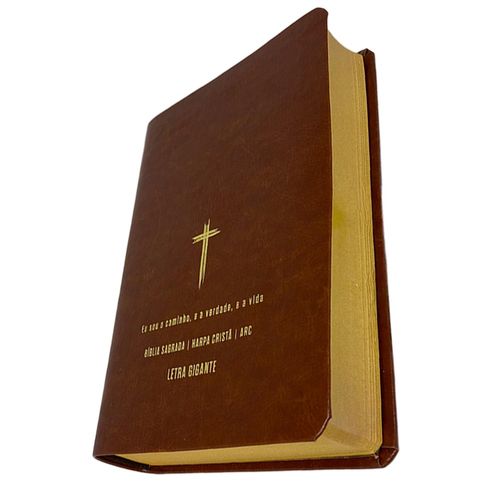 Bíblia Grande Harpa Cristã Econômica Letra Gigante Marrom (Salvação)