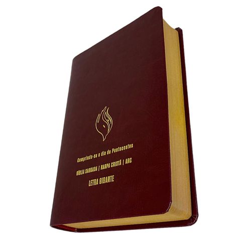 Bíblia Grande Harpa Cristã Econômica Letra Gigante Vinho (Pentecostes)