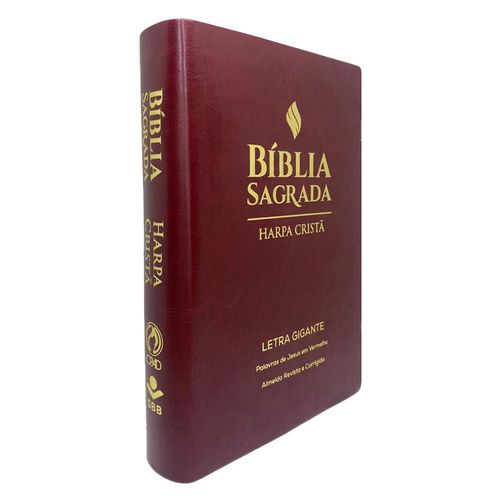 Bíblia Grande Harpa Cristã Econômica Letra Gigante Vinho
