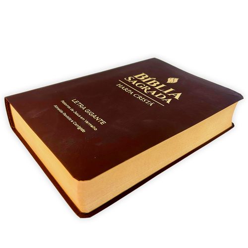 Bíblia Grande Harpa Cristã Popular Letra Gigante Marrom