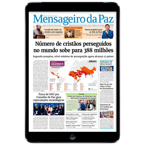Jornal Mensageiro da Paz – Digital – Assinatura por 1 ano (12 edições)