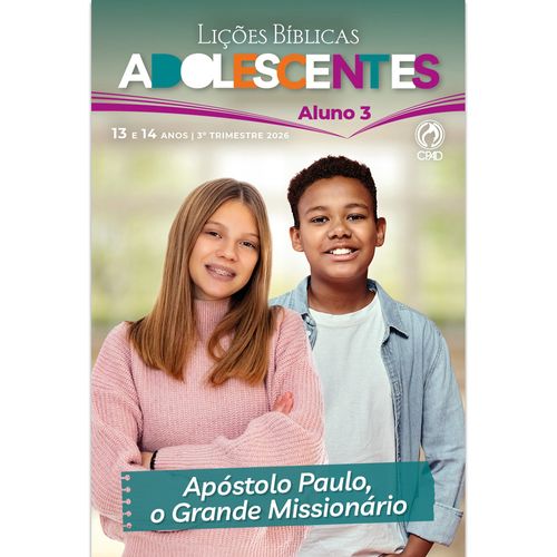 Lições Bíblicas Adolescentes Aluno 3º Tr. 2026