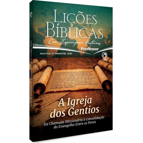Lições Bíblicas Adultos Professor Capa Dura Anotações 3º Tr. 2026