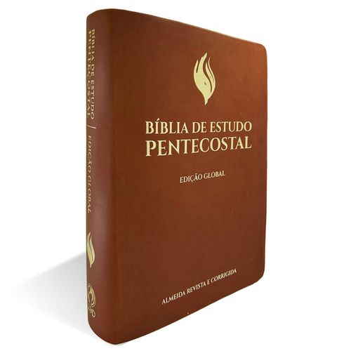 Bíblia de Estudo Pentecostal Edição Global - Grande Luxo Marrom
