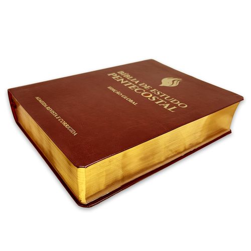 Bíblia de Estudo Pentecostal Edição Global - Grande Luxo Marrom