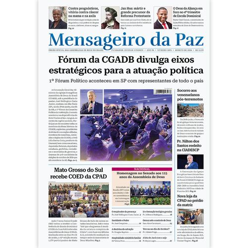 Jornal Mensageiro da Paz Agosto 2026