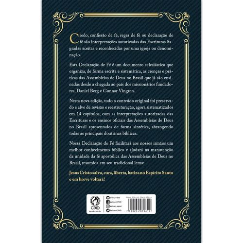 Declaração de Fé Atualizada (capa dura)