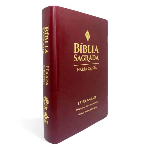 Bíblia Grande Harpa Cristã Popular Letra Gigante Vinho