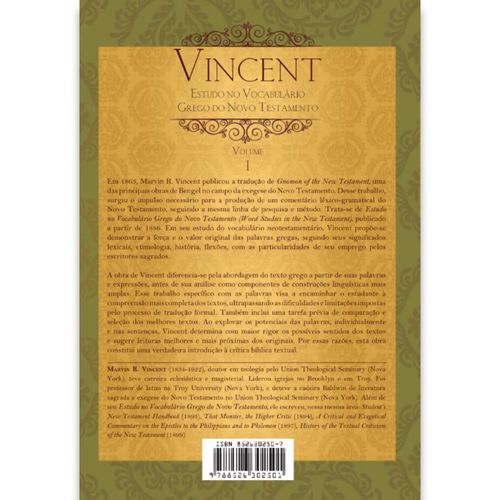 Vincent - Estudo no Vocabulário Grego do Novo Testamento Vol. I (brochura)